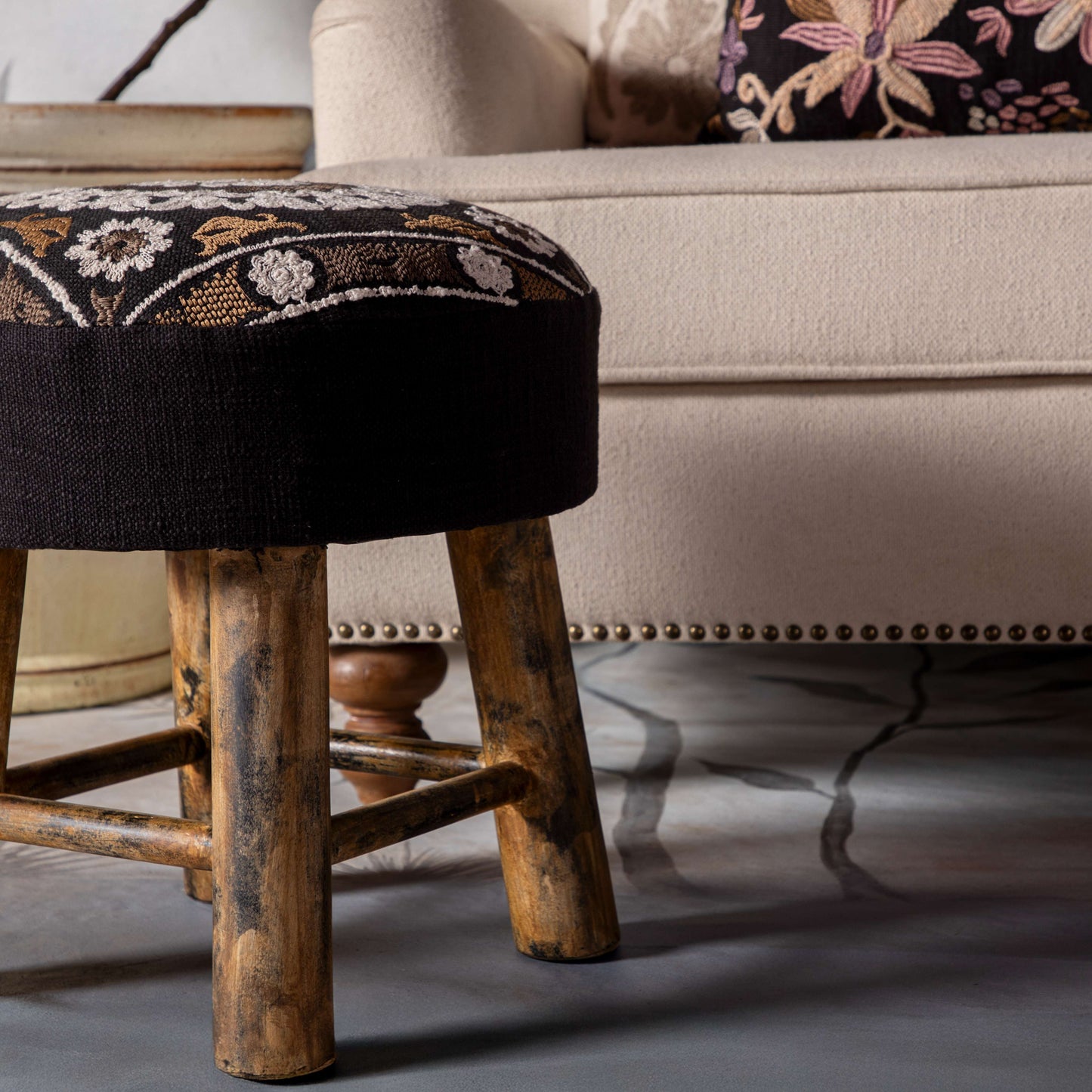 Suzani Stool