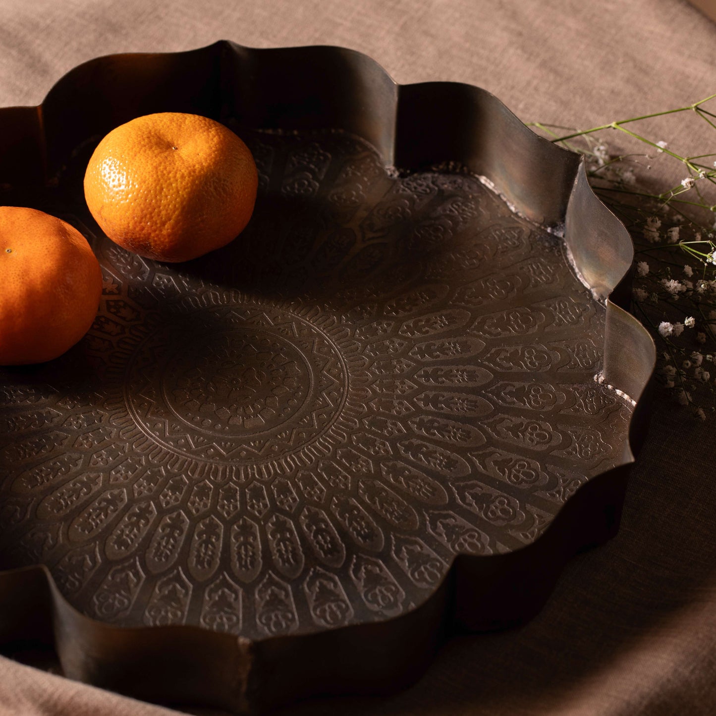 Kanak Tray With Etching