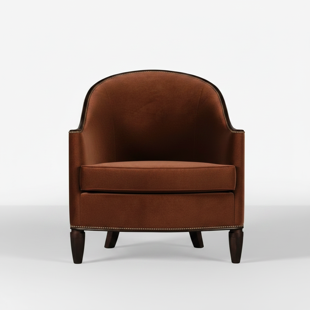 Curved Accent Chair – Barrel-Back Chair