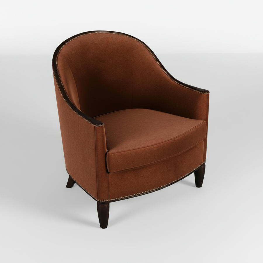 Curved Accent Chair – side profile