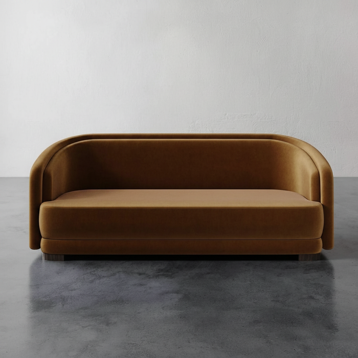 Astor Curved Sofa — Velvet Lounge, made to order by Peacock Life