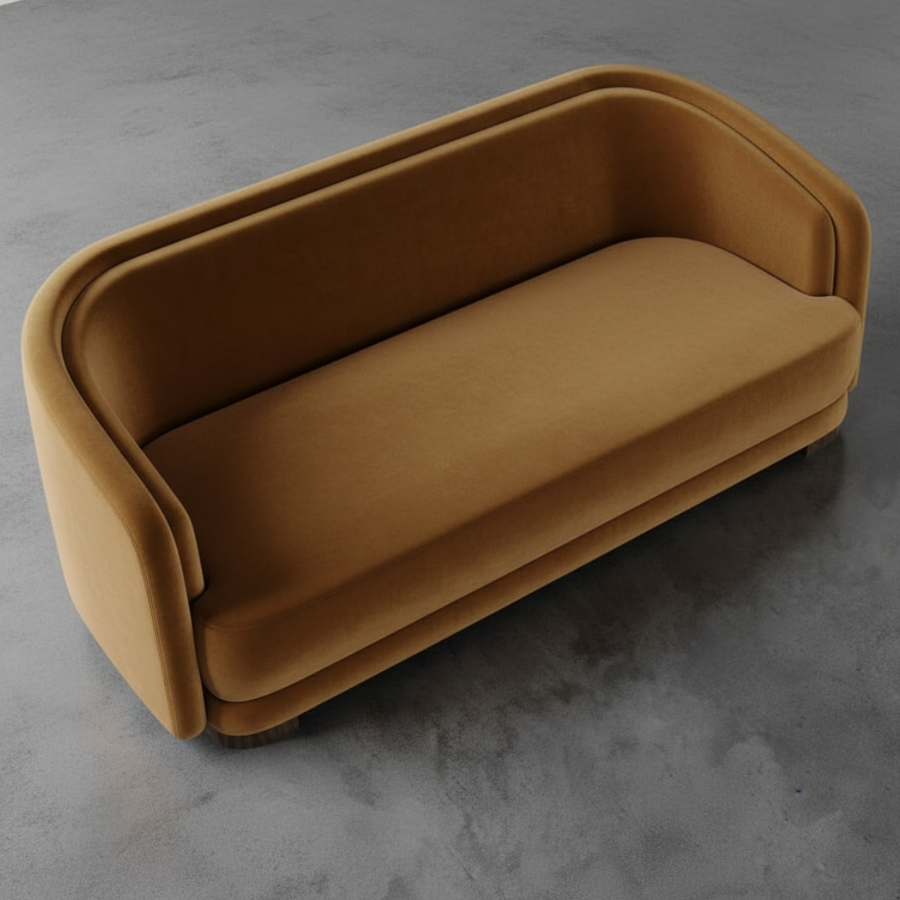 Astor Curved Sofa — Velvet Lounge, made to order by Peacock Life — view 2