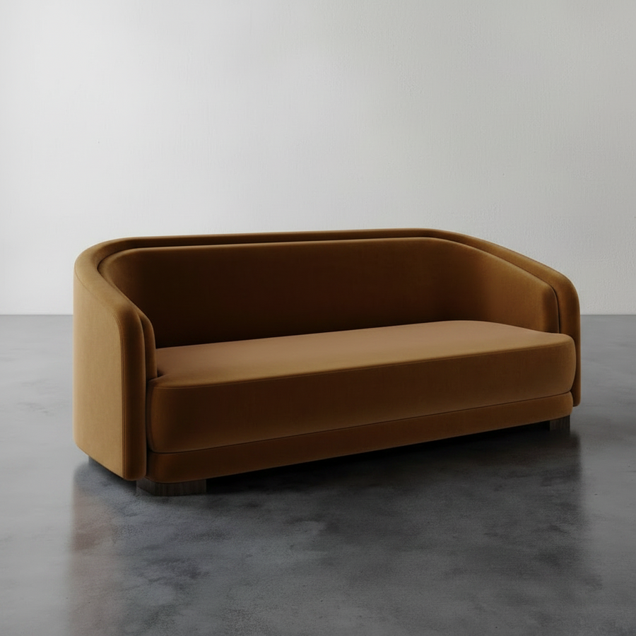 Astor Curved Sofa — Velvet Lounge, made to order by Peacock Life — view 3