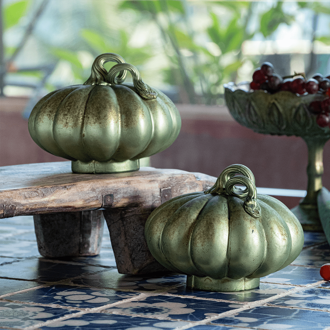 Pumpkin Glass Décor