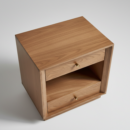 Walnut Wood Bedside Table