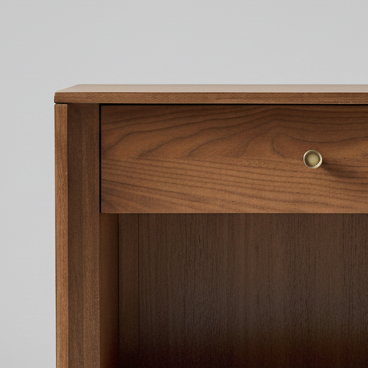 Walnut Wood Bedside Table