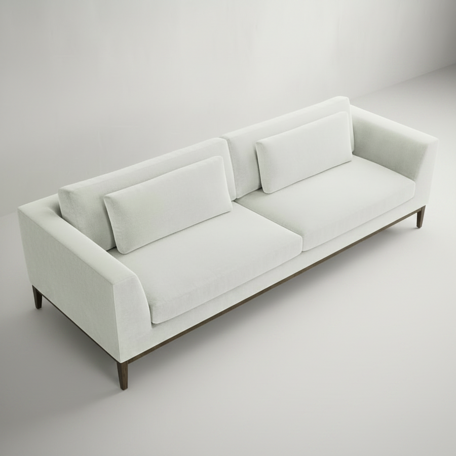Track Arm Sofa — Tailored Wood Base, made to order by Peacock Life — view 4