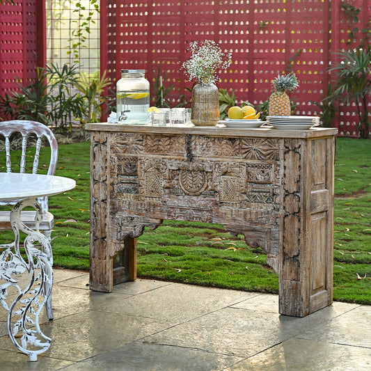 Blocks Carved Console