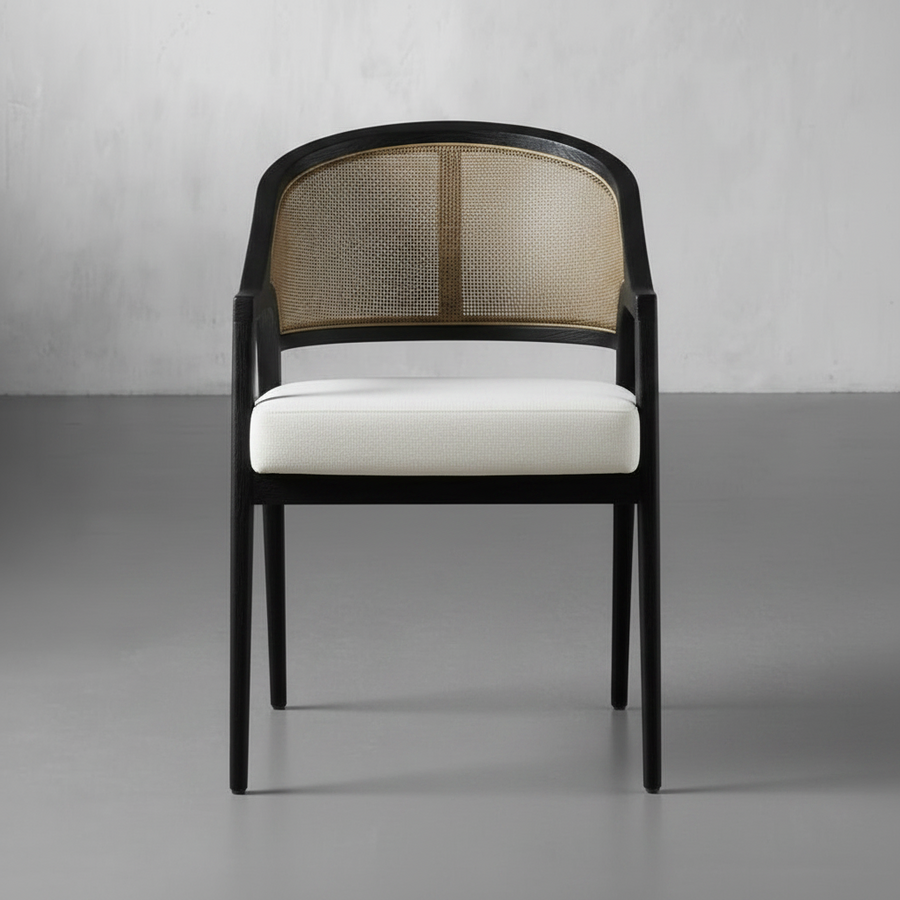 Cane Dining Accent Chair – Woven Cane Chair
