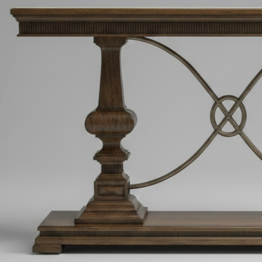 Pedestal Console Table