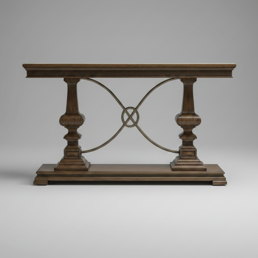 Pedestal Console Table