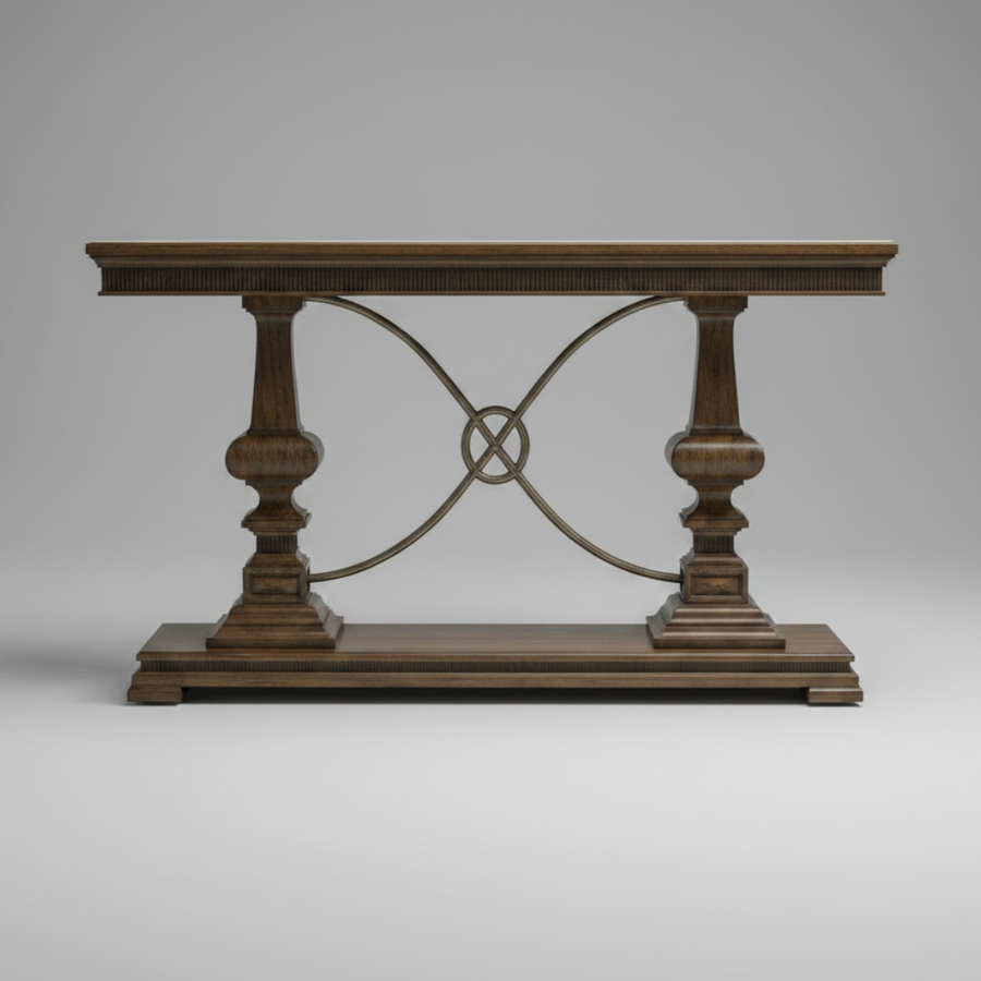 Pedestal Console Table