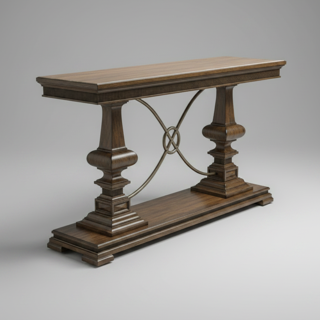 Pedestal Console Table