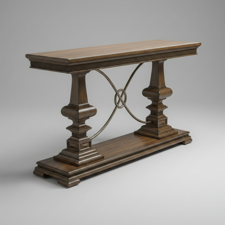 Pedestal Console Table