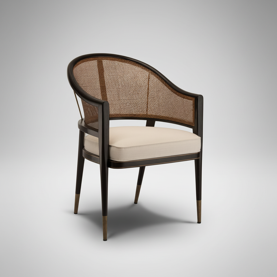 Bergere Chair – Cane Back Accent Chair