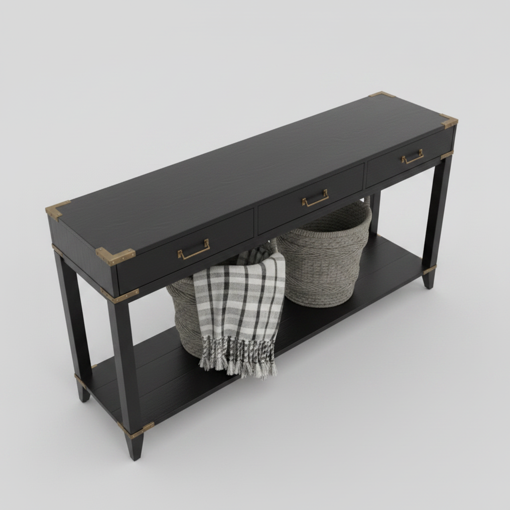 Brass Trim Console