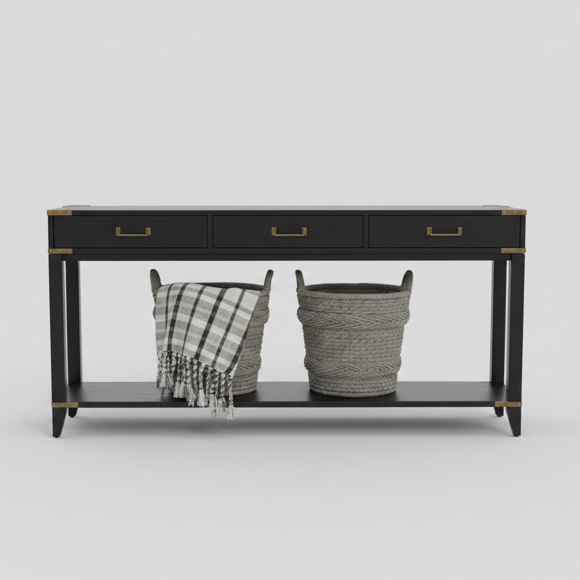 Brass Trim Console