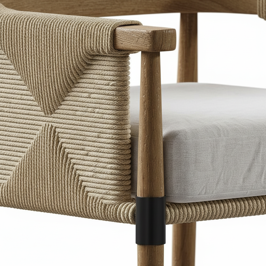 Driftwood Knot Chair – styled in a room setting