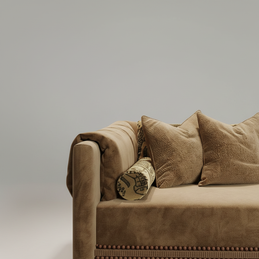 Amber Durbar Daybed — Fringed Lounge, made to order by Peacock Life — view 3