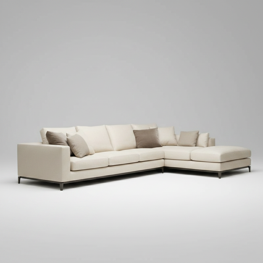 Chaise Sofa — Modern L-Shape Lounge, made to order by Peacock Life — view 2