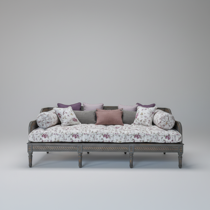 Diwan Day Bed — Traditional Lounger, made to order by Peacock Life