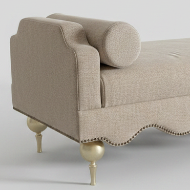 Ivory Wave Ottoman