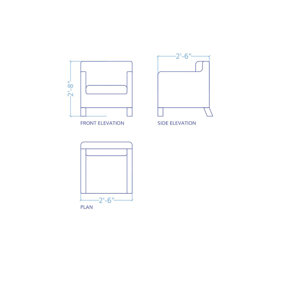 Camille Sofa Chair – styled in a room setting