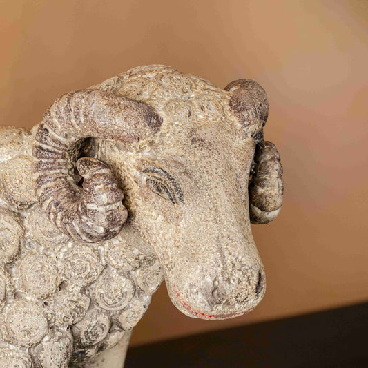 Woolly Wooden Sheep Décor