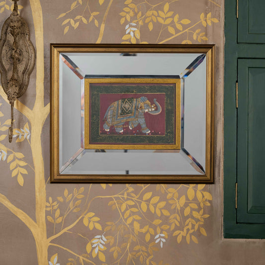 Temple Elephant Painting on Silk