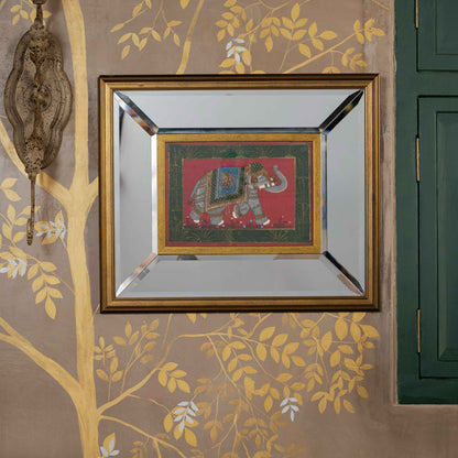 Temple Elephant Painting on Silk