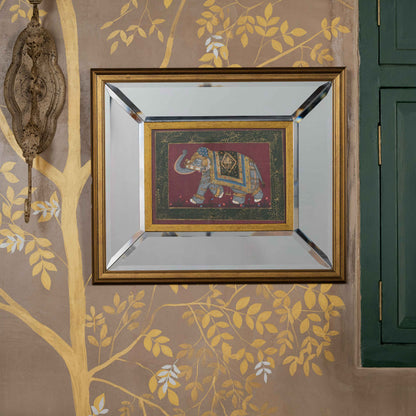 Temple Elephant Painting on Silk