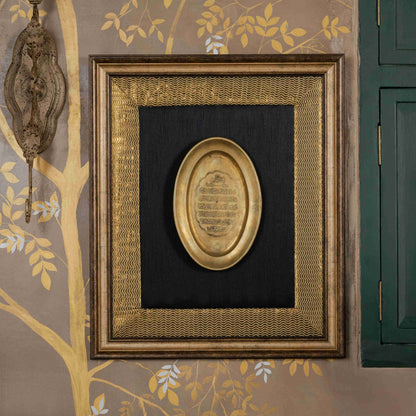 Calligraphy Plate Wall Decor/Brass