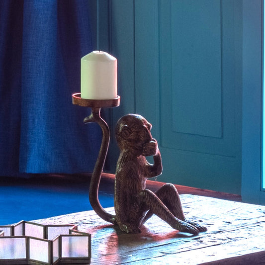 Nutty Monkey Candle Holder