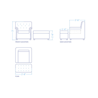 Marina Chair with Stool