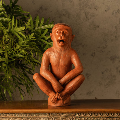 Squatted Monkey Garden Decor
