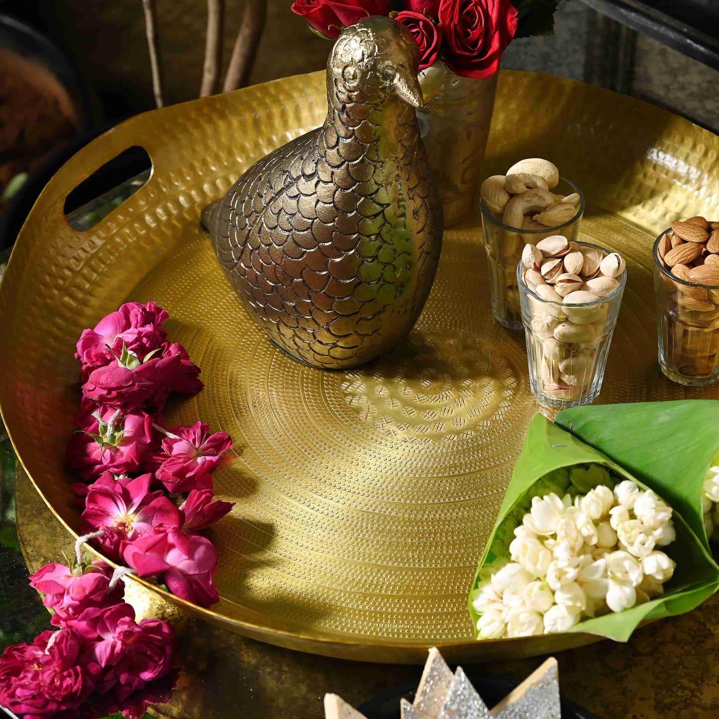 Goldleaf Round Tray