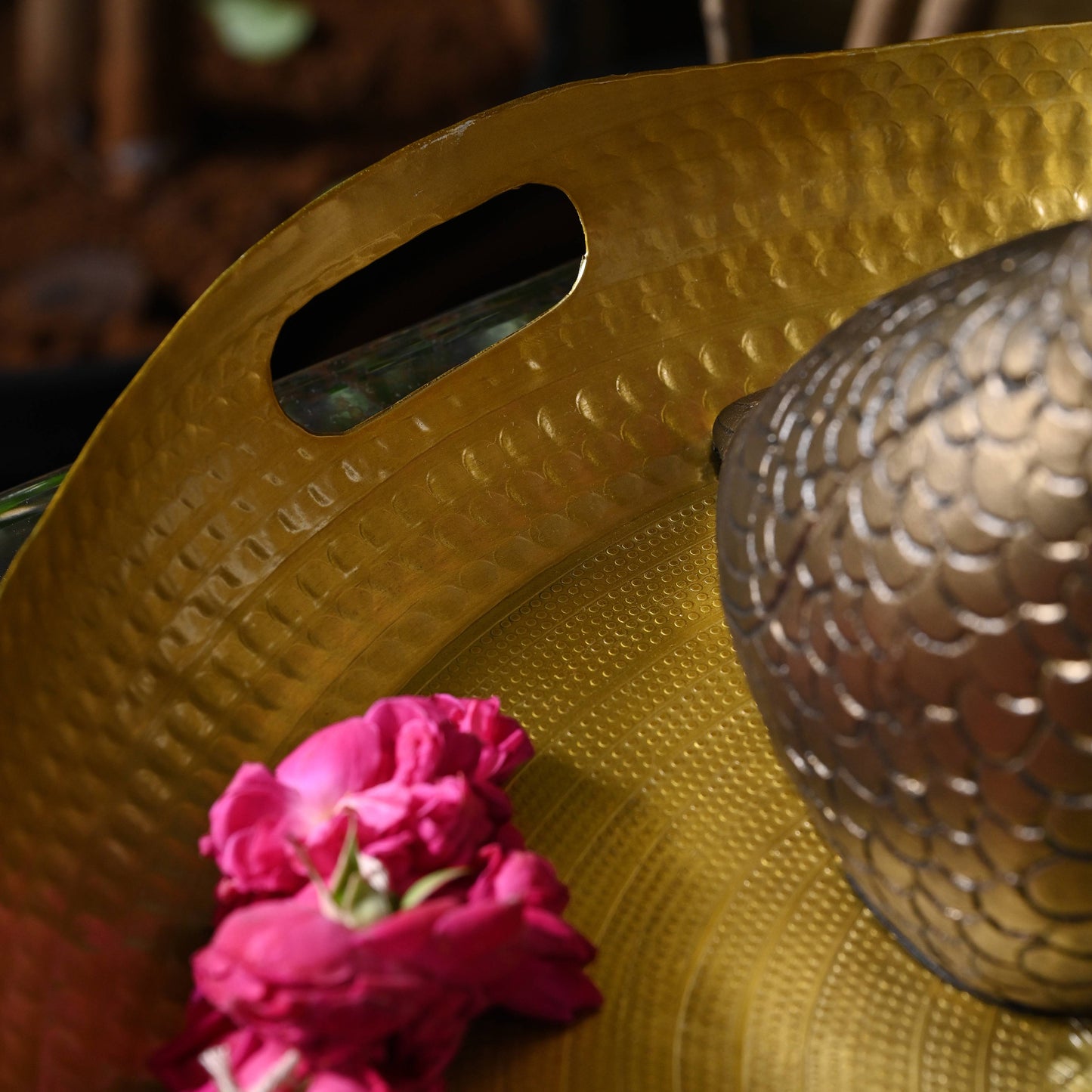 Goldleaf Round Tray