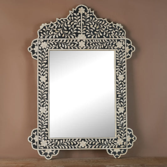 Floral Bone Inlay Mirror