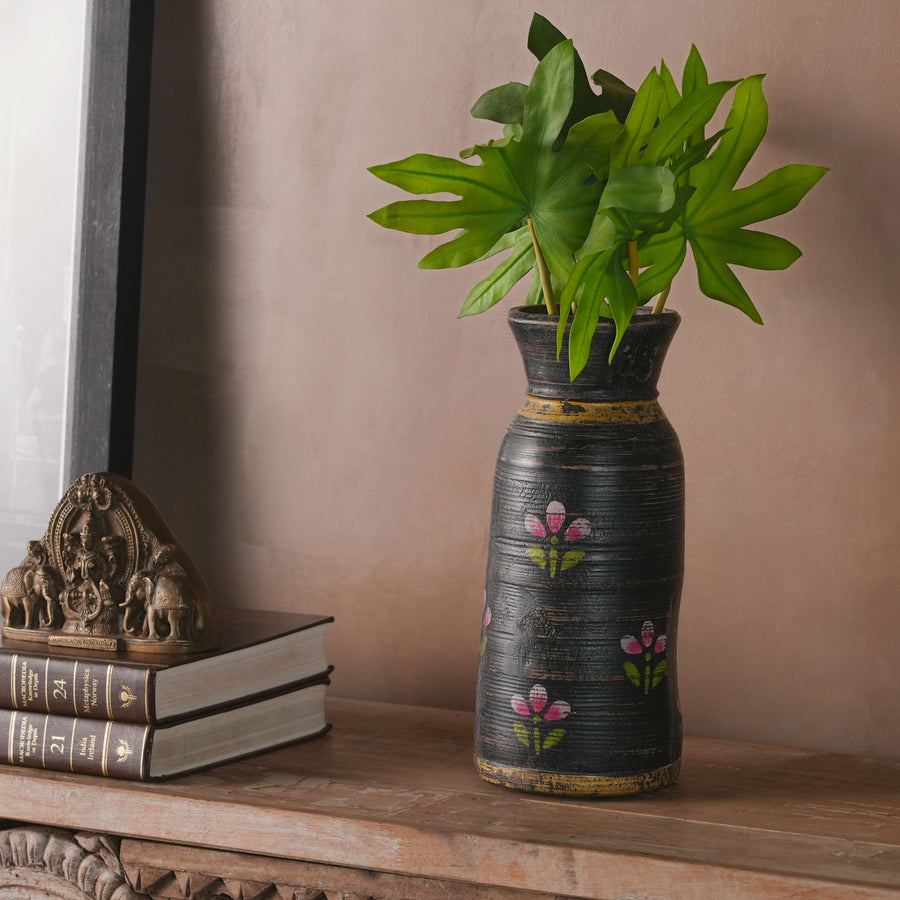 Wooden Painted Pot