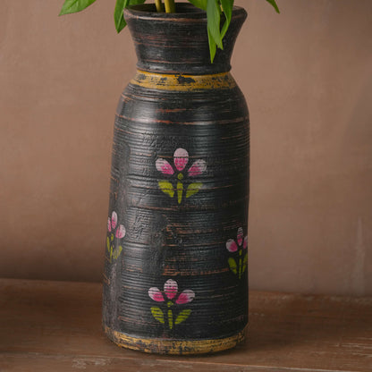 Wooden Painted Pot