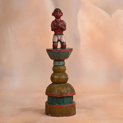 Miniature Hanuman on Pedestal (One of One)