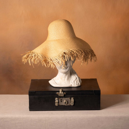 Fringed Rattan Hat
