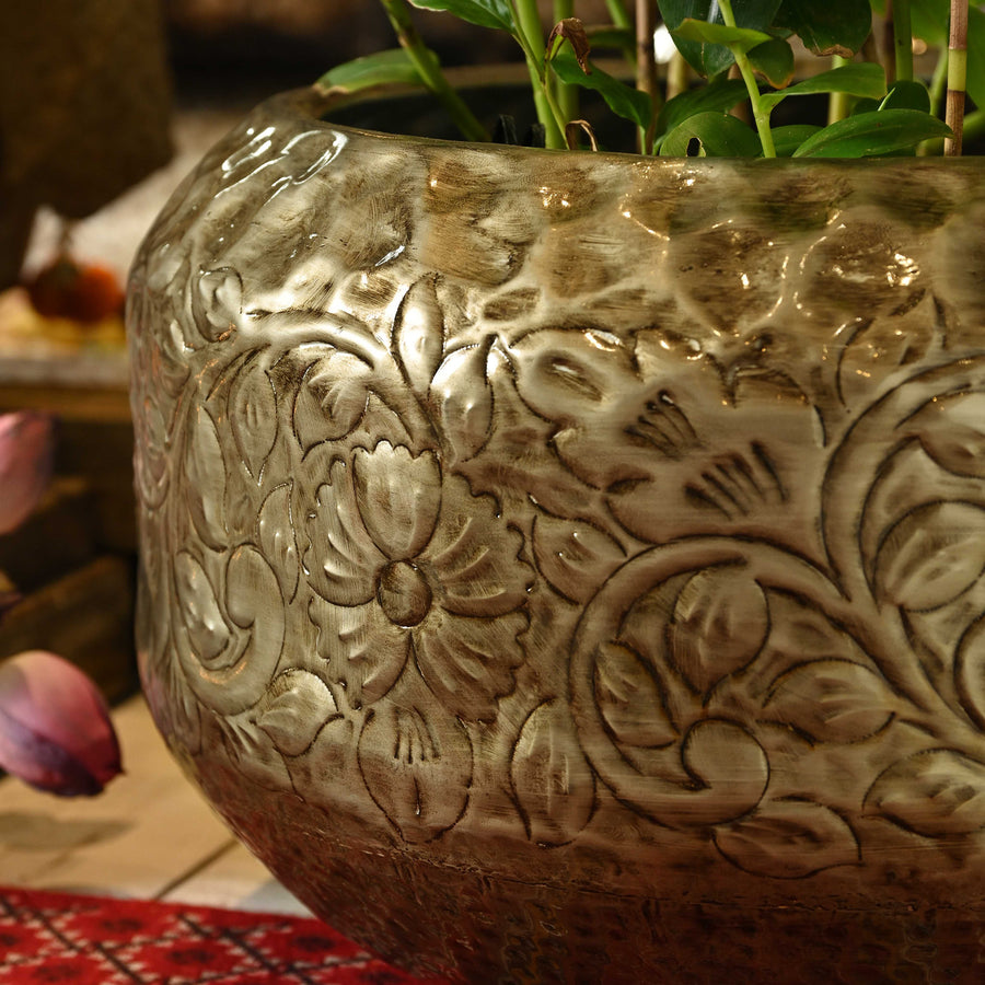 Bloom Planter (Vintage Silver)