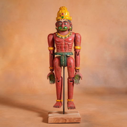 Vintage Hanuman Wooden Puppet (One of One)