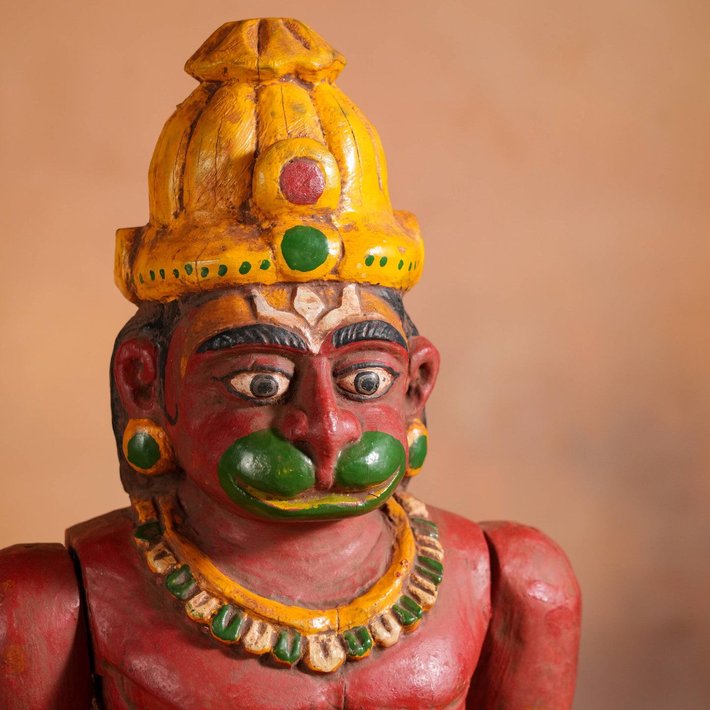 Vintage Hanuman Wooden Puppet (One of One)