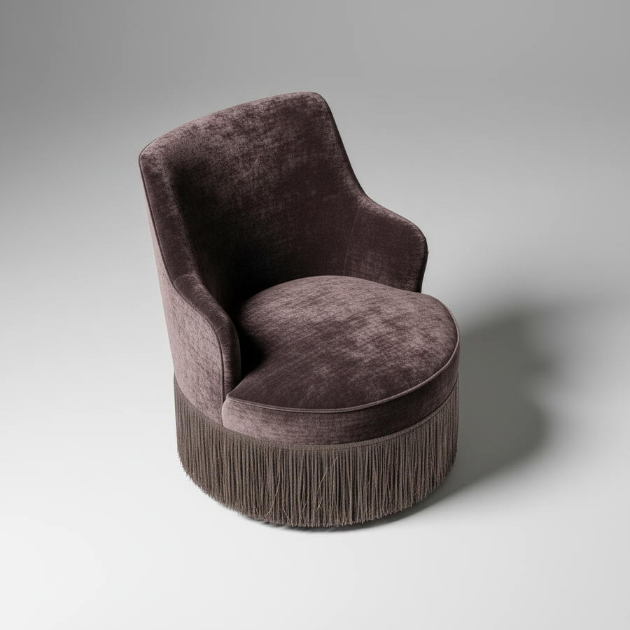 Fringe Accent Chair – side profile