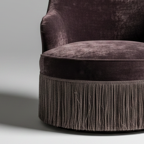 Fringe Accent Chair – styled in a room setting
