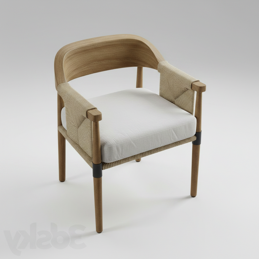 Driftwood Knot Chair – side profile