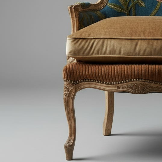 Floral Accent Chair – side profile