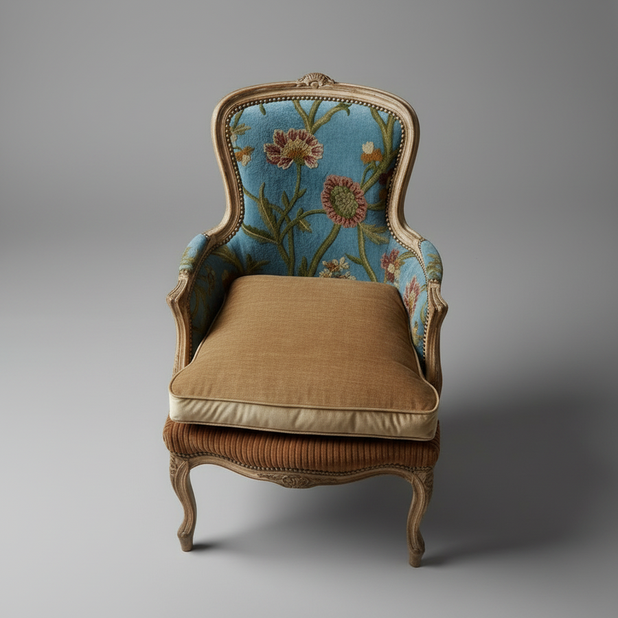 Floral Accent Chair – styled in a room setting